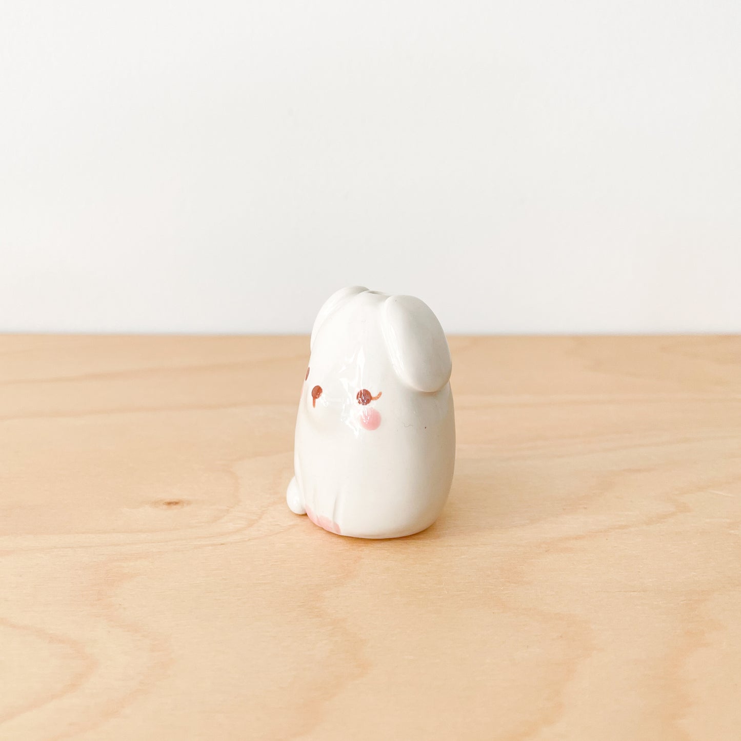 White Dog Mini Vase