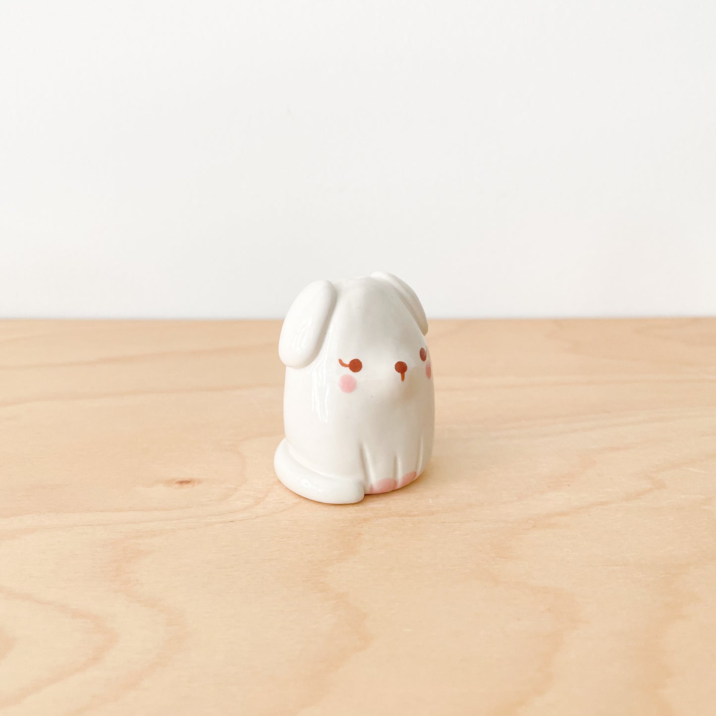 White Dog Mini Vase