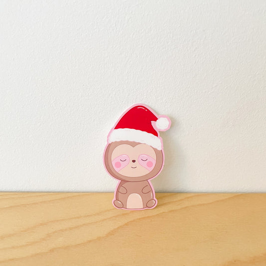 Santa Sloth Sticker