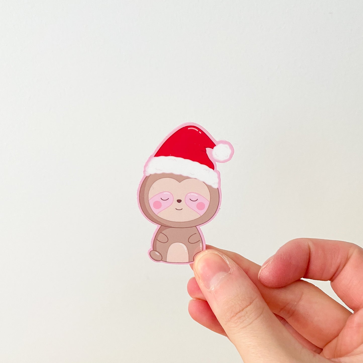 Santa Sloth Sticker