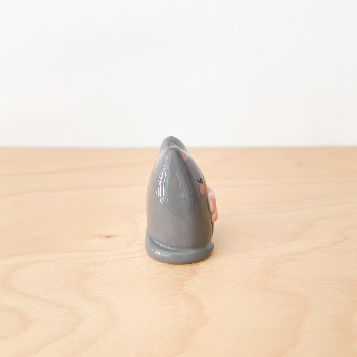 Dark Grey Bow Cat Mini Vase