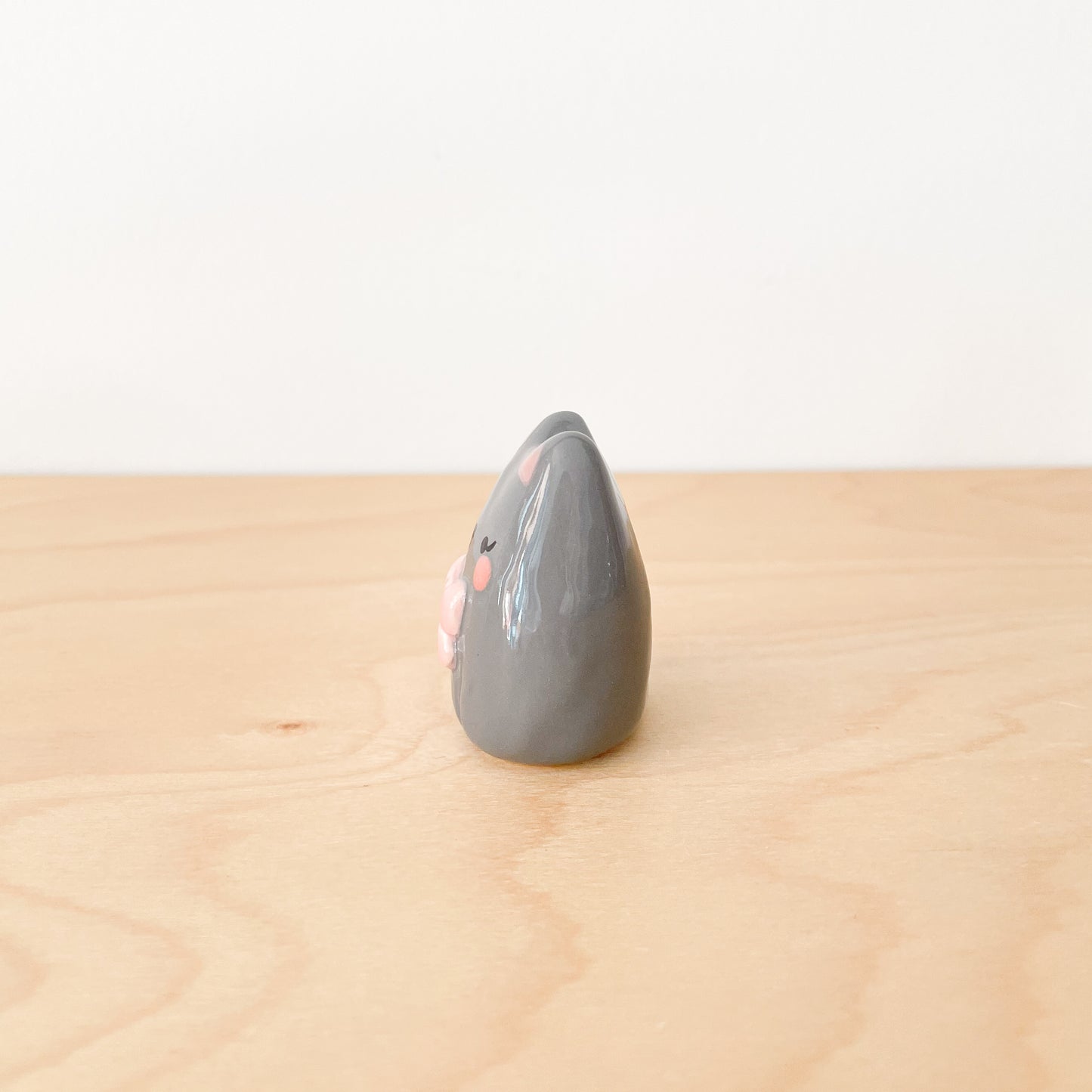 Dark Grey Bow Cat Mini Vase