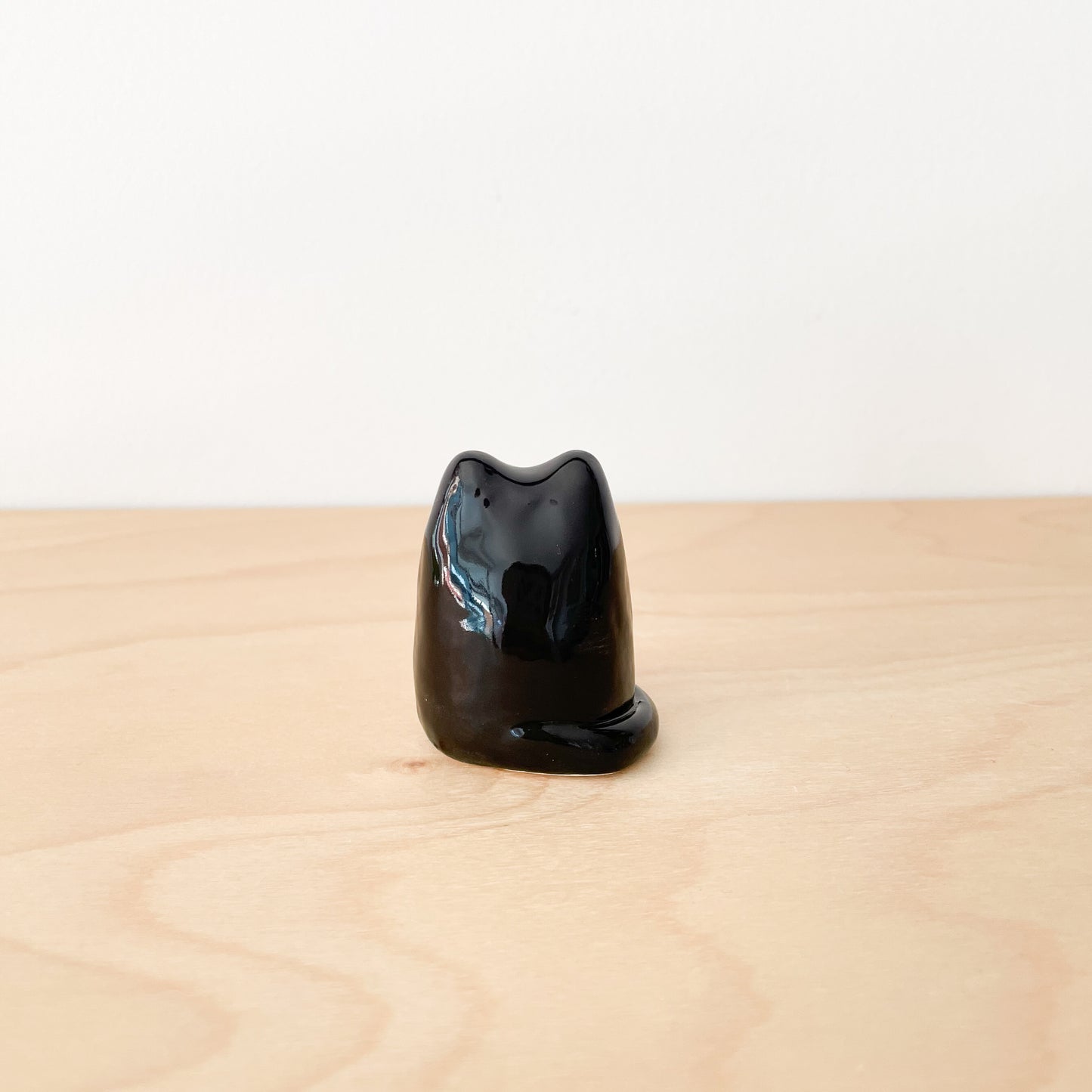 Black Whisker Cat Mini Vase
