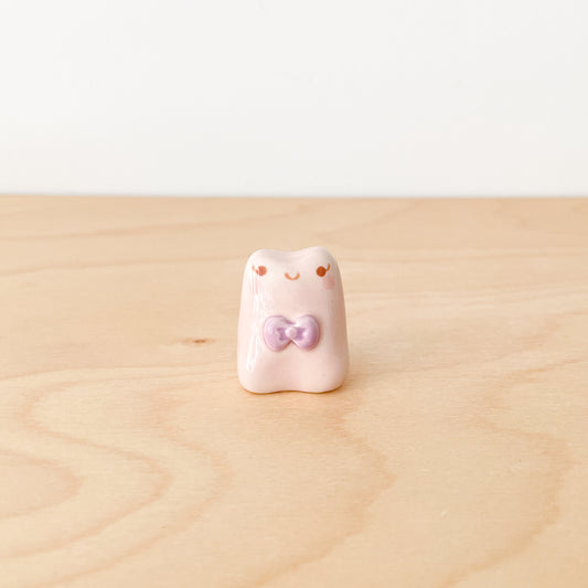 Bow Pink Frog Desk Pal