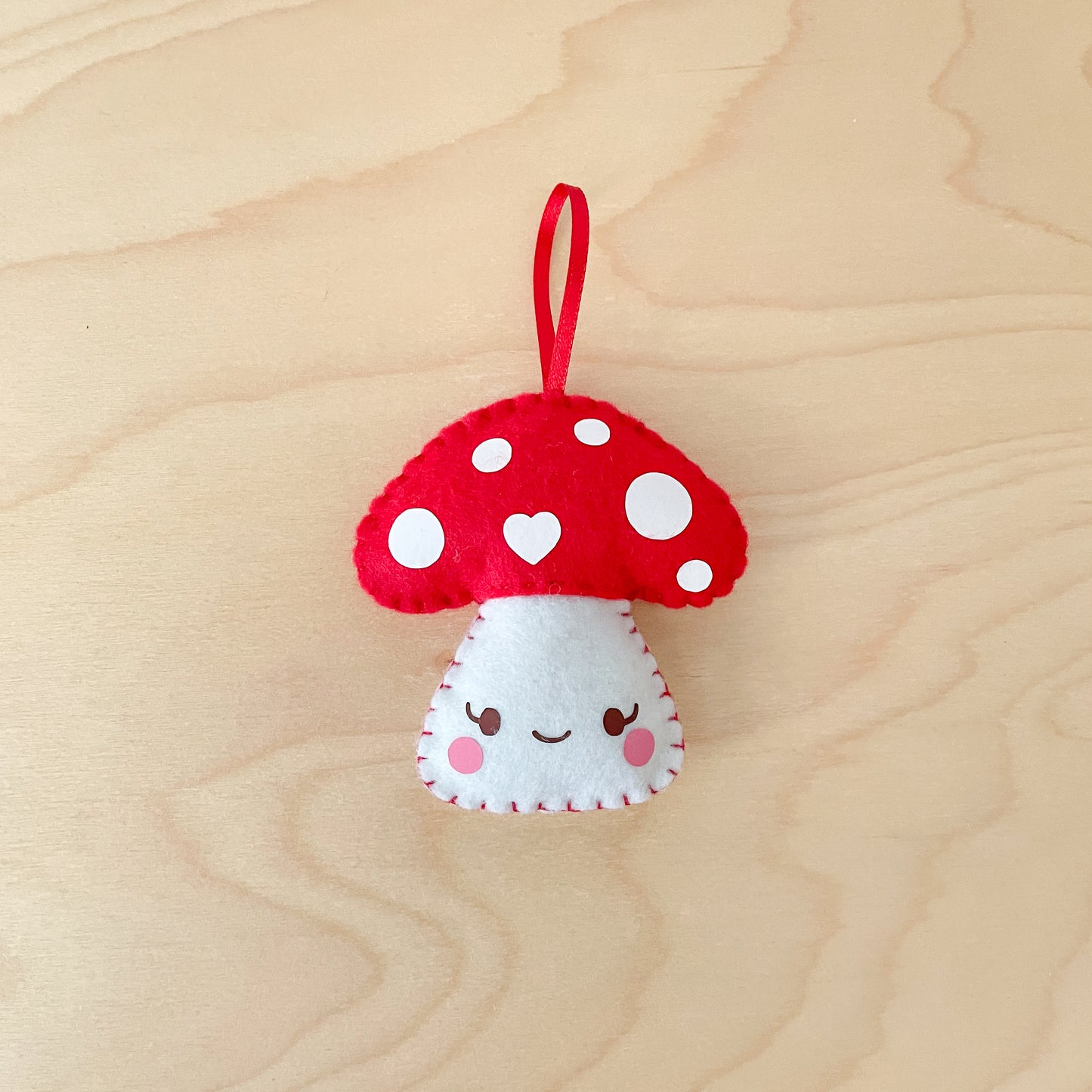 Red Mushy Felt Ornament