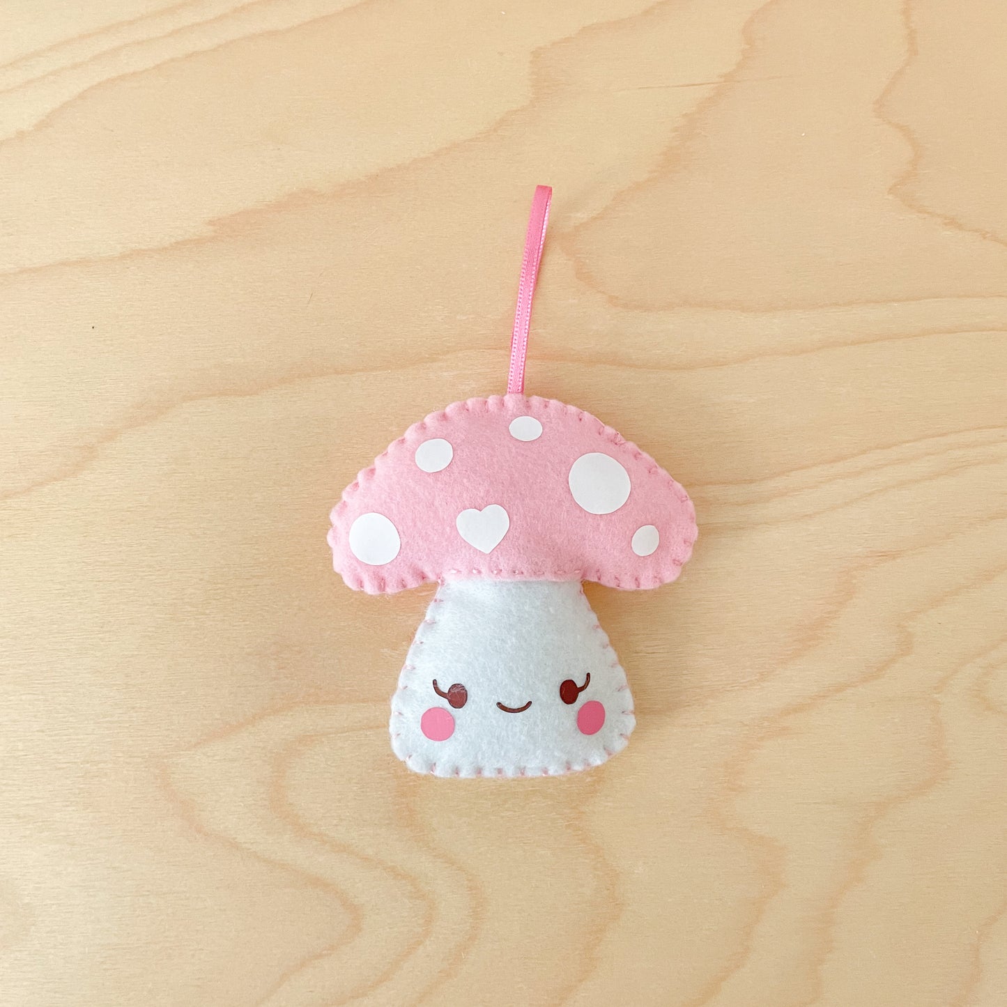 Pink Mushy Felt Ornament
