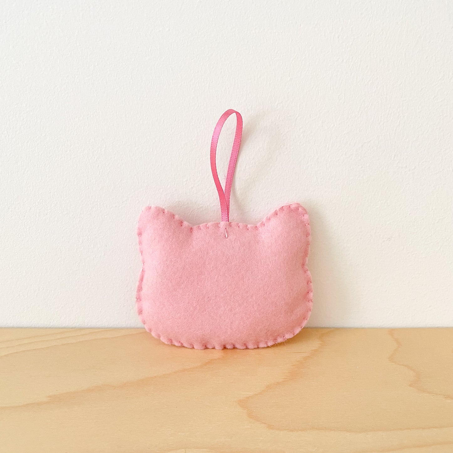 Pink Cat Felt Ornament