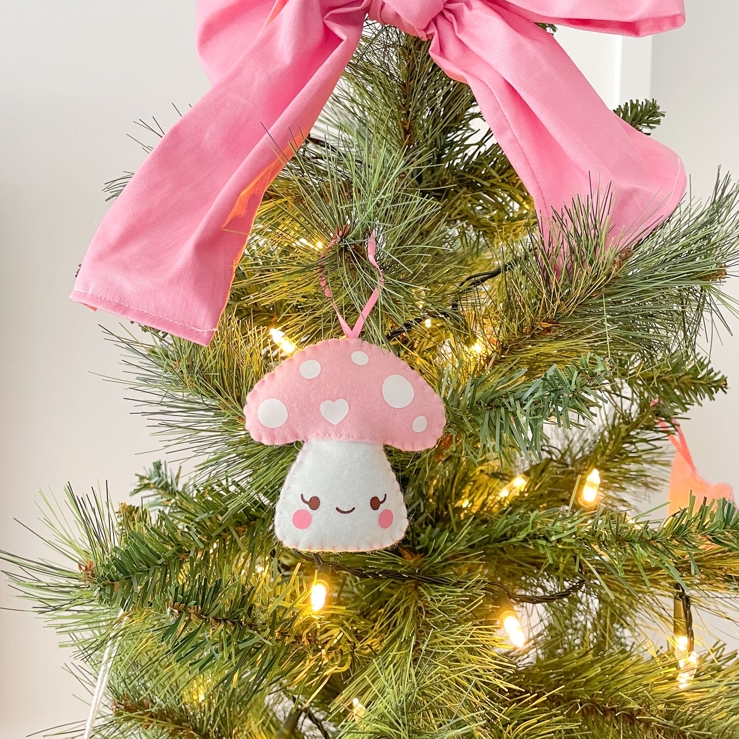 Pink Mushy Felt Ornament