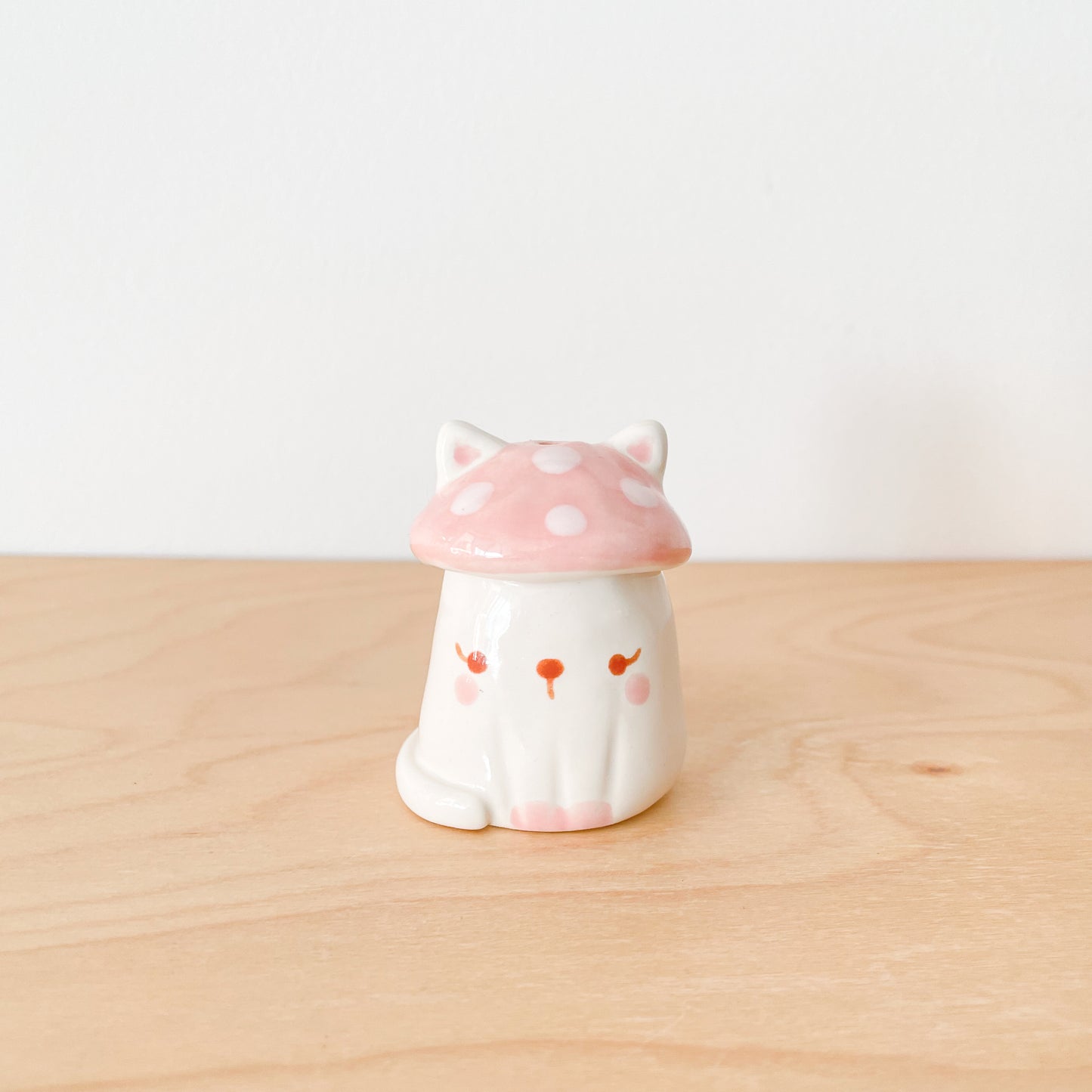 Pink Mushy Cat Mini Vase