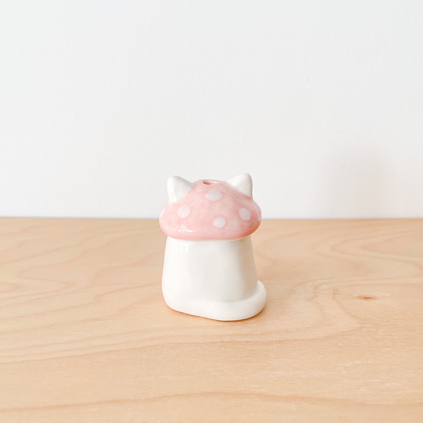 Pink Mushy Cat Mini Vase