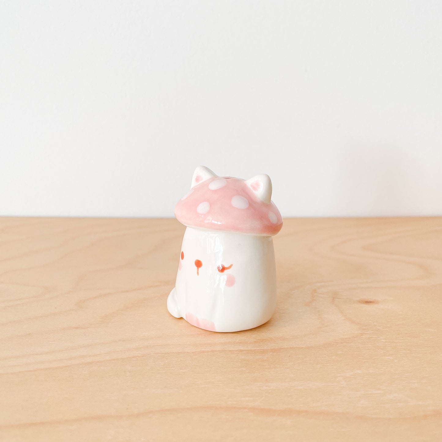 Pink Mushy Cat Mini Vase