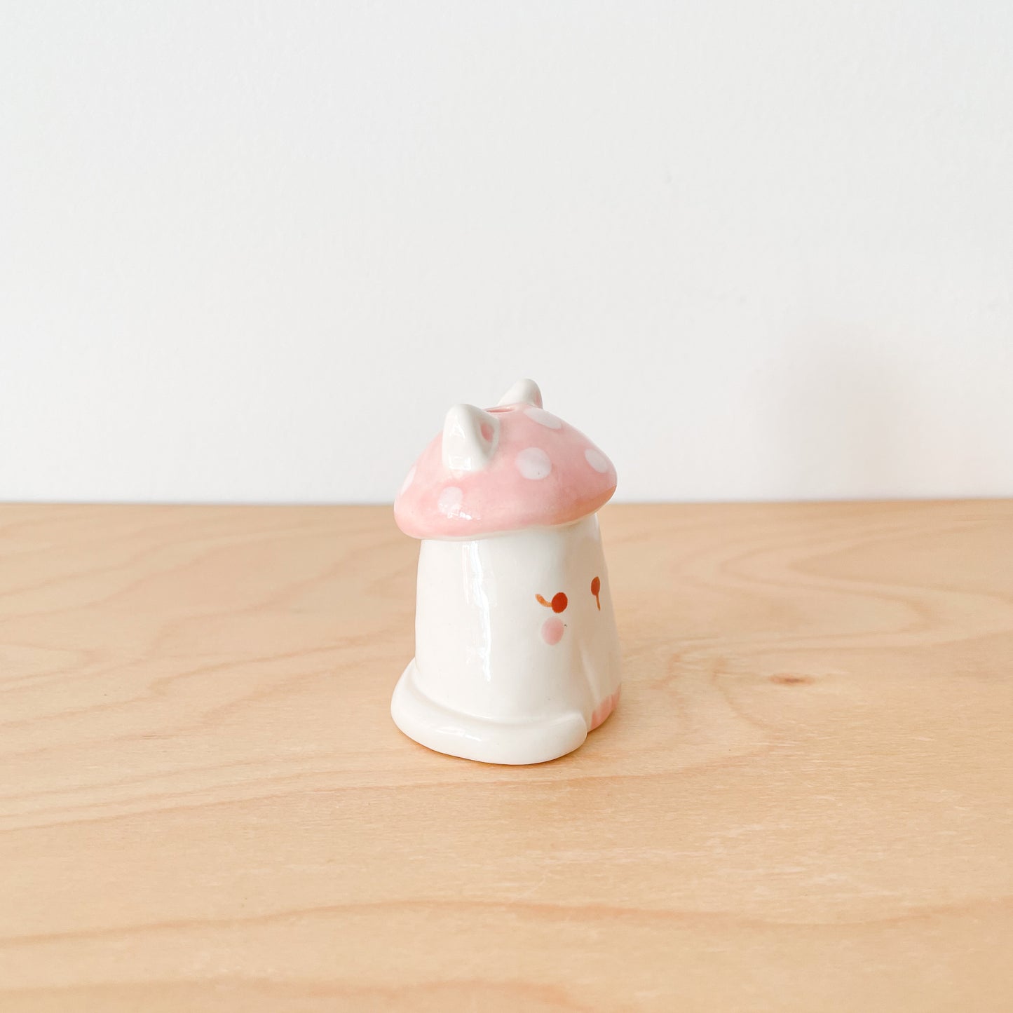 Pink Mushy Cat Mini Vase