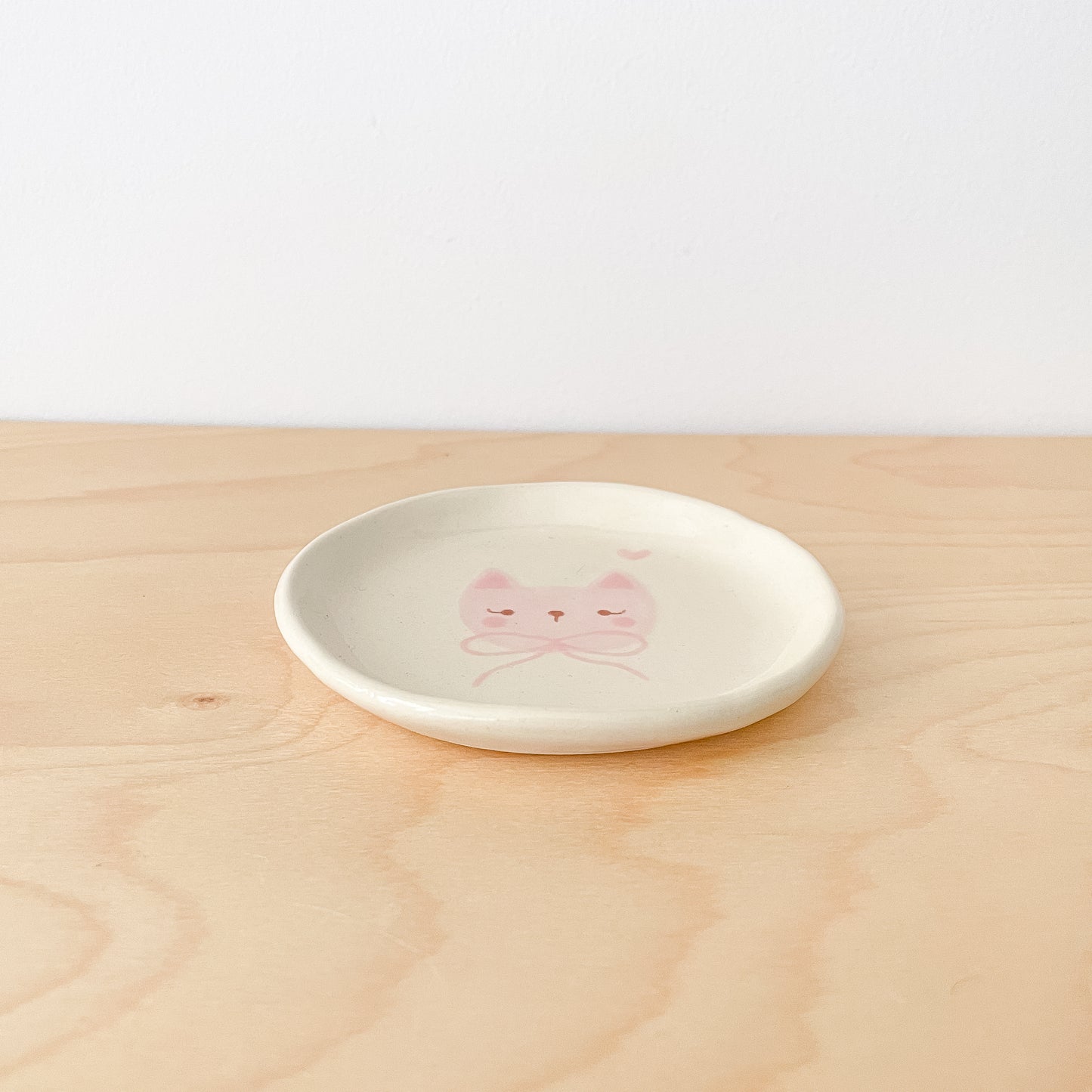 Pink Cat Trinket Dish