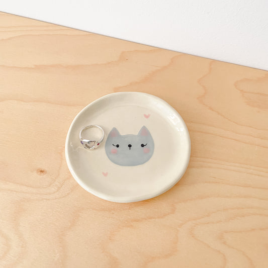 Grey Cat Trinket Dish