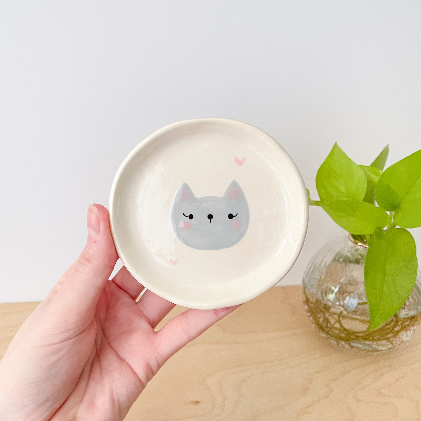 Grey Cat Trinket Dish
