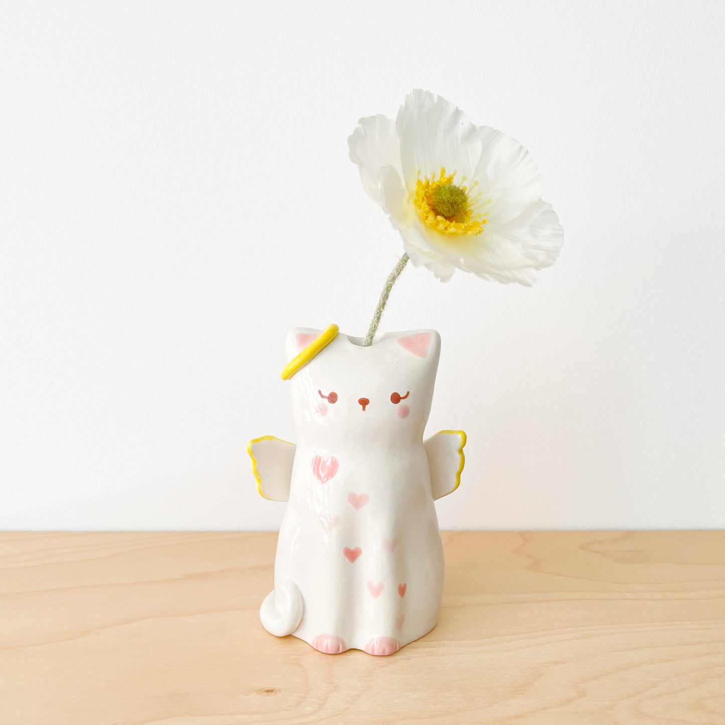 Angel Cat Vase - Design #2