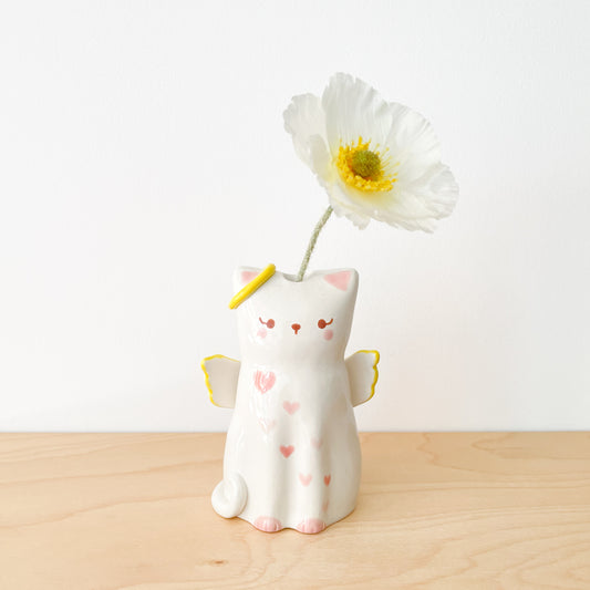 Angel Cat Vase - Design #2