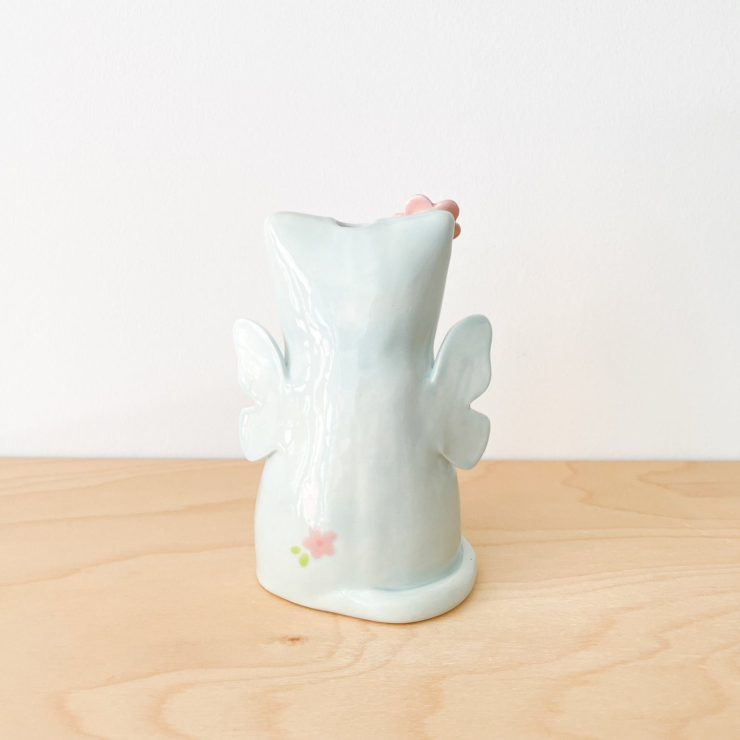 Blue Fairy Cat Vase
