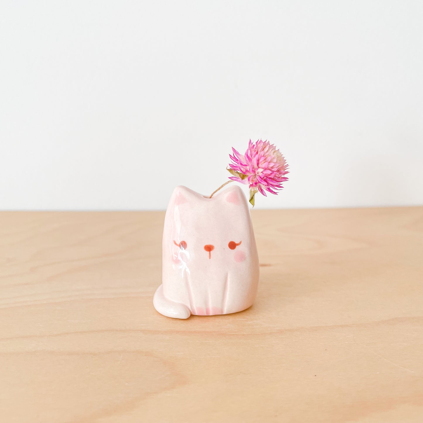 Pink Cat Mini Vase