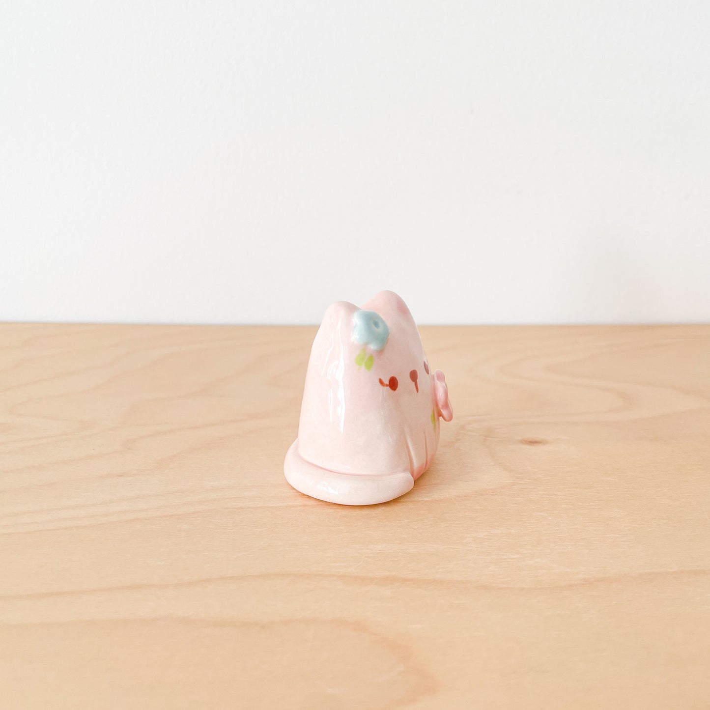 Pink Blooming Cat Mini Vase