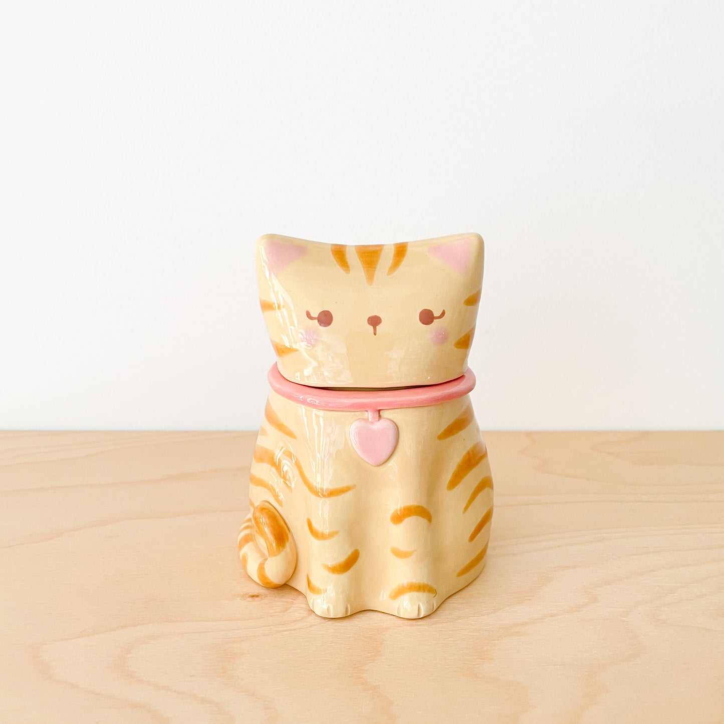 Caramel Tabby Cat Jar