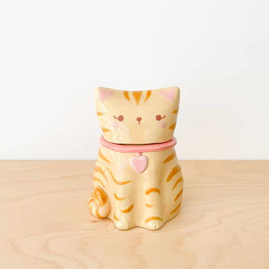 Caramel Tabby Cat Jar