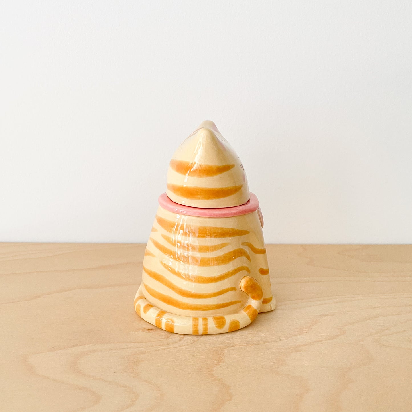 Caramel Tabby Cat Jar