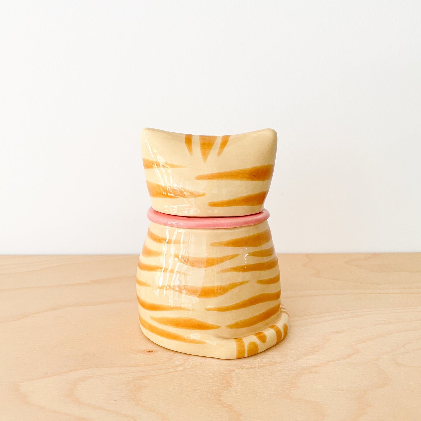 Caramel Tabby Cat Jar