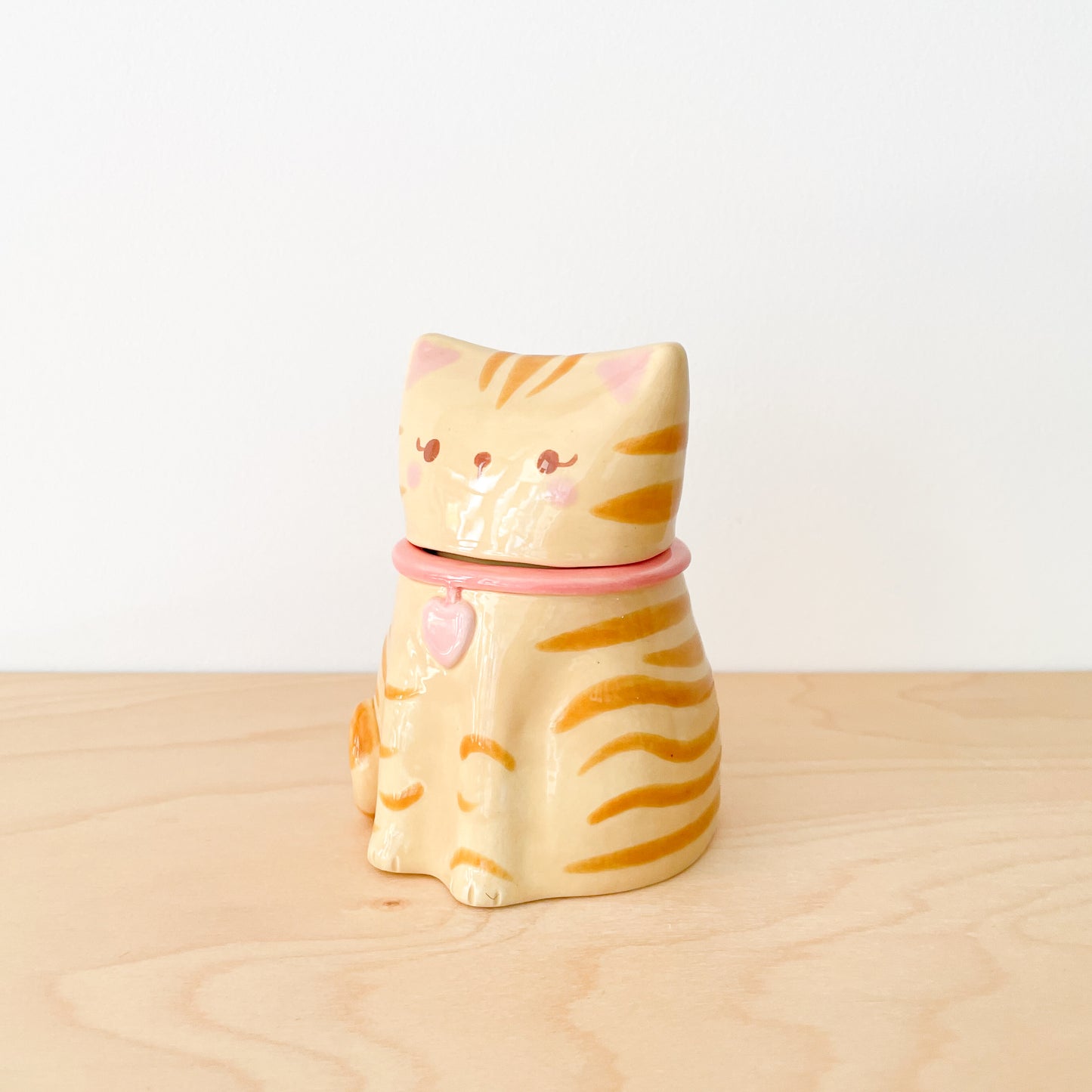 Caramel Tabby Cat Jar