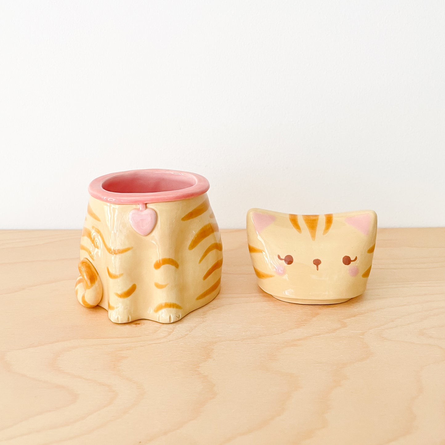 Caramel Tabby Cat Jar