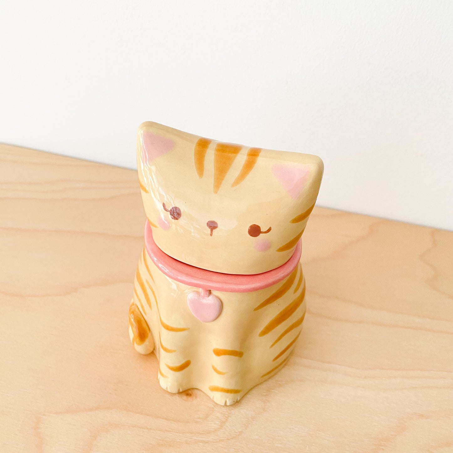 Caramel Tabby Cat Jar