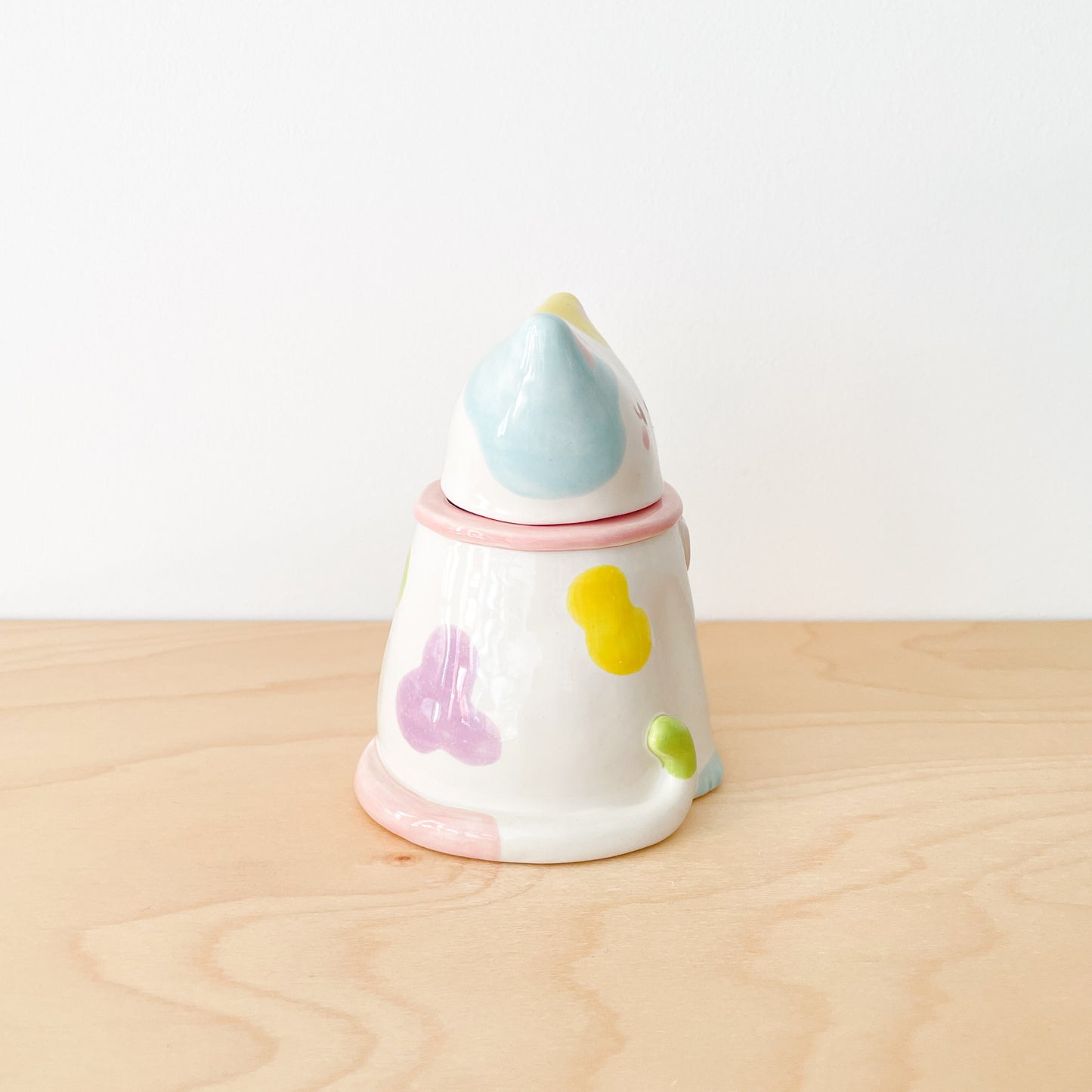 Spotty Rainbow Cat Jar