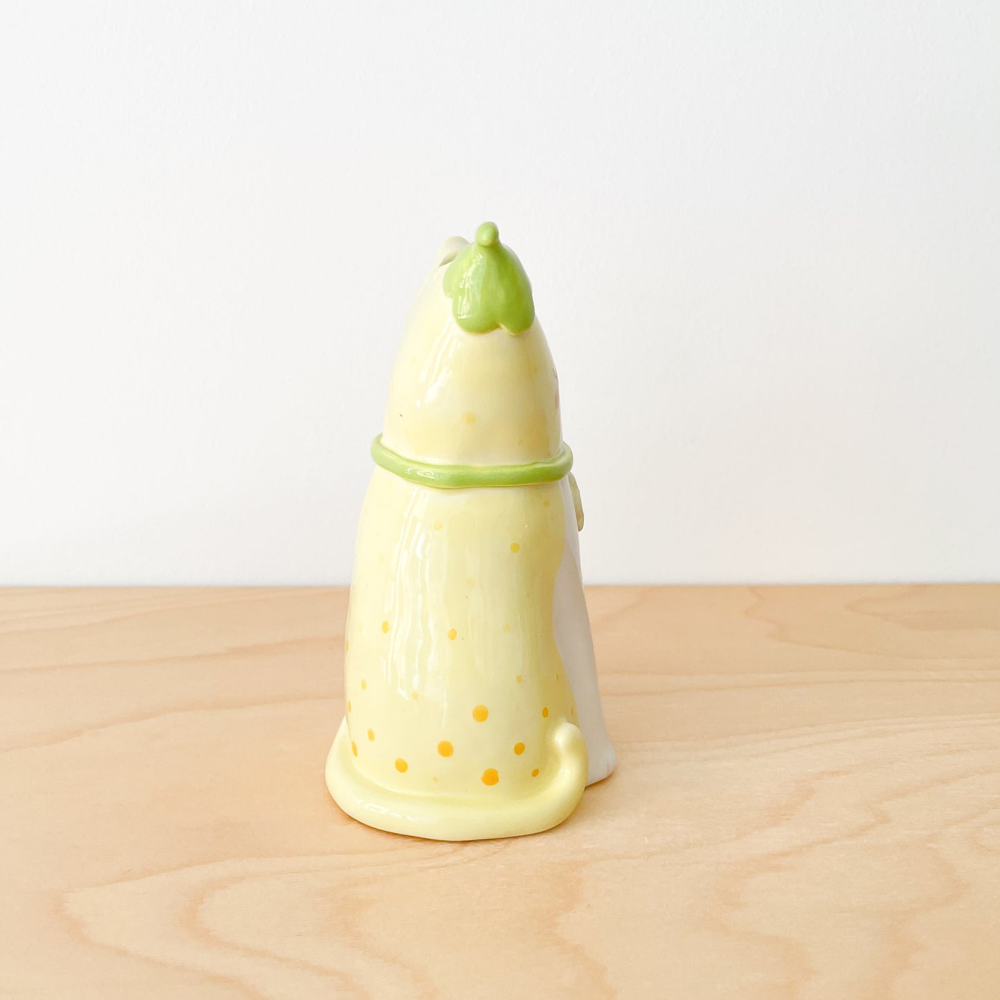 Lemon Tuxedo Cat Vase