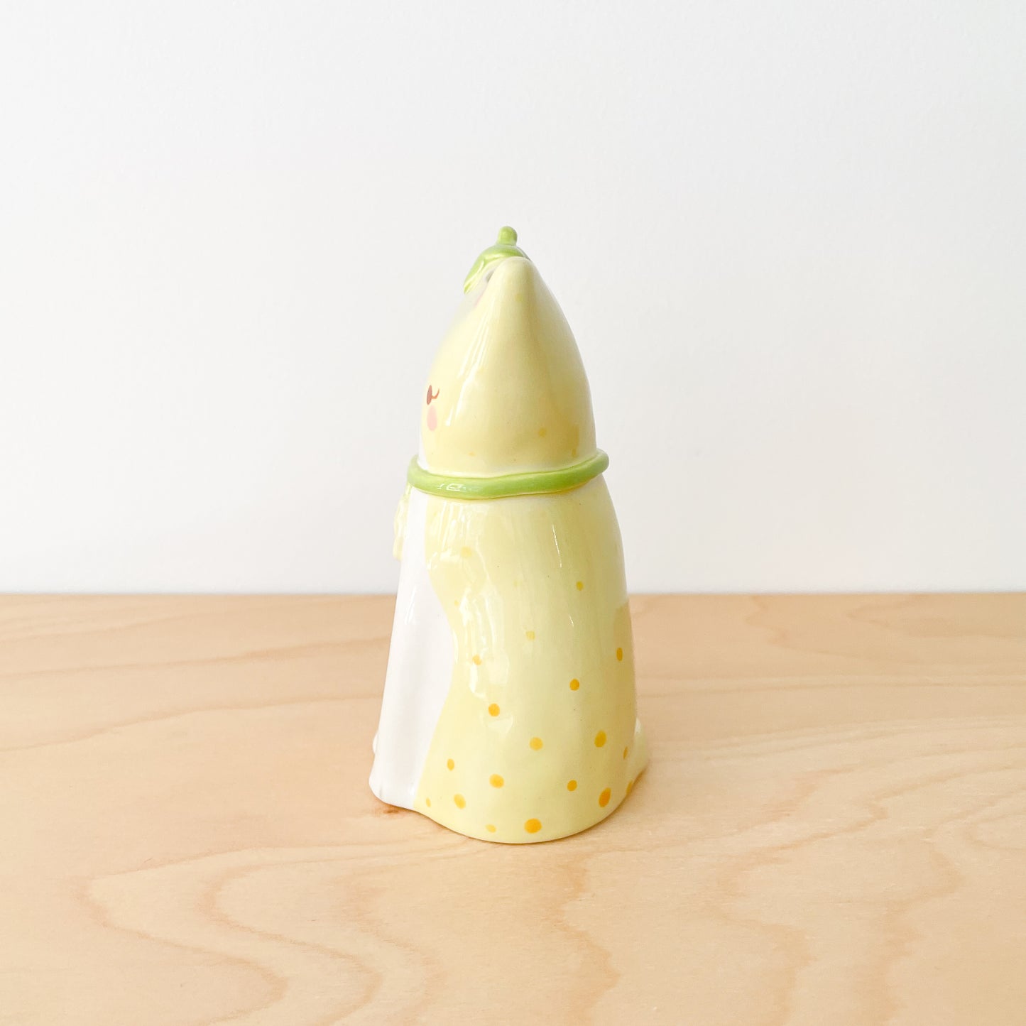 Lemon Tuxedo Cat Vase
