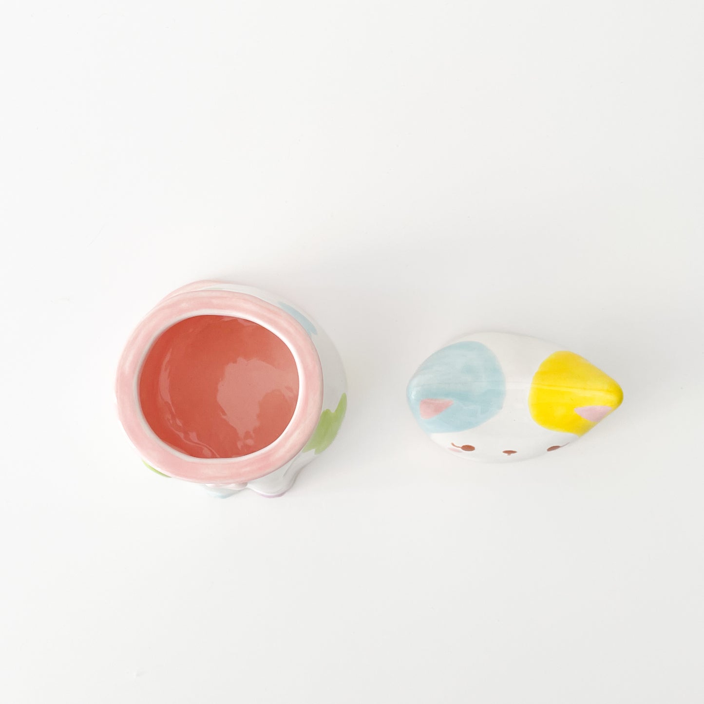 Spotty Rainbow Cat Jar