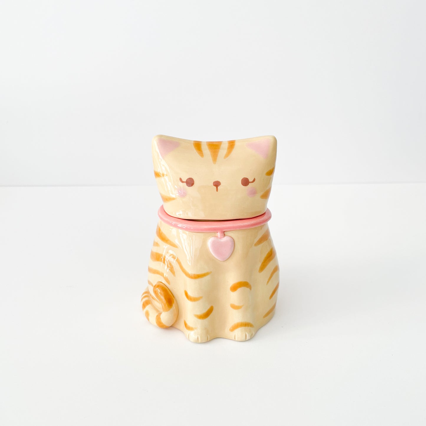 Caramel Tabby Cat Jar