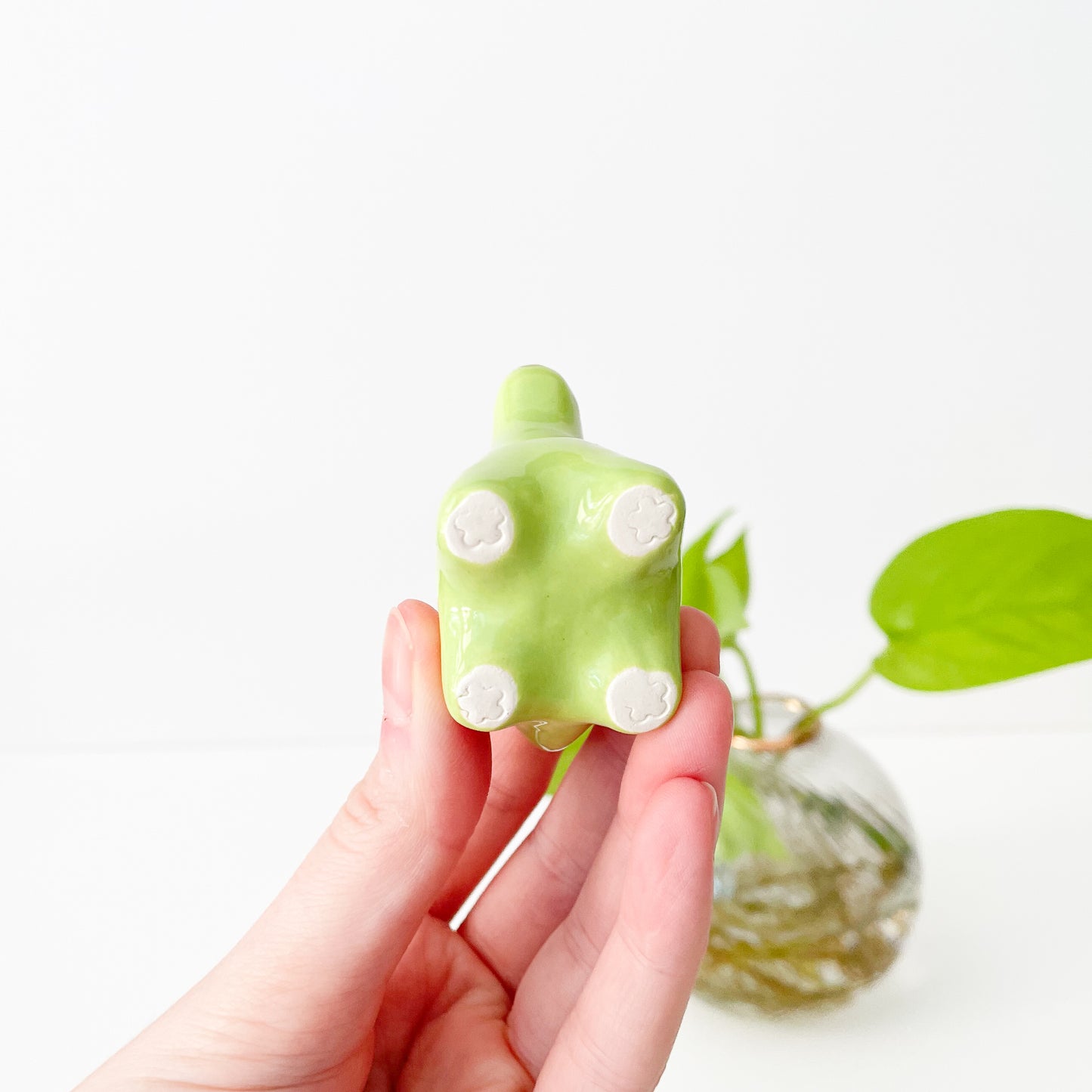 Green Dinosaur Mini Vase