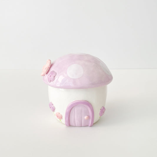 Floral Mushroom Cottage Jar